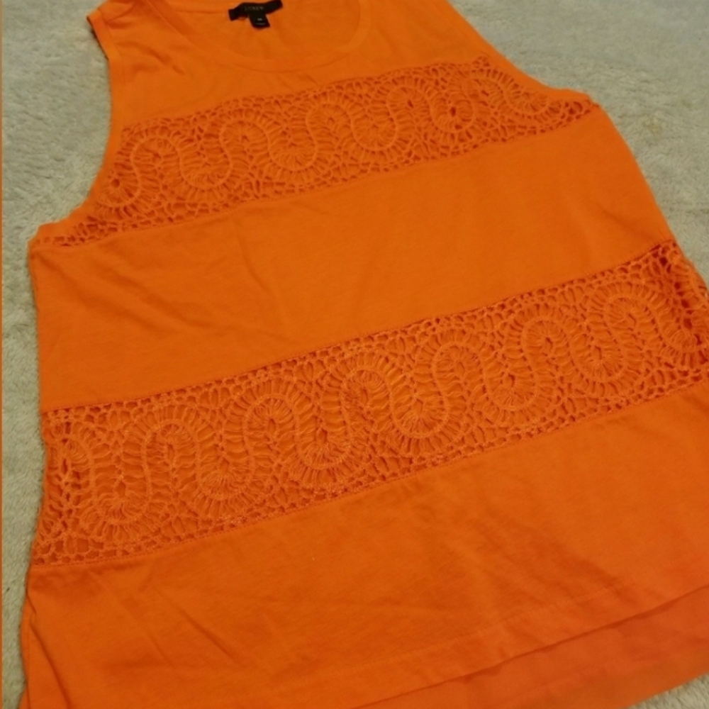💘 J. Crew Orange Cotton Tank
